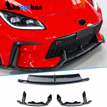 Front Bumper Lip V2 Overlay (2021-2023, Carbon) for Subaru BRZ 2021- - image 1