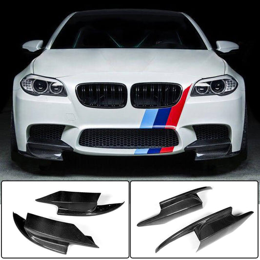 Front Bumper Flap Extensions (for F10 M5, Carbon) for BMW 5 Series F-10/11/07 2010-2016 - image 1