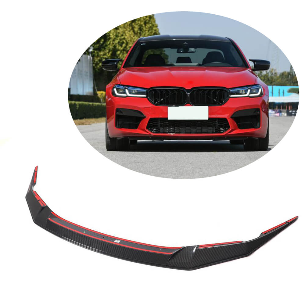 Front Bumper Lip V3 for M5 F90 2020-2024, Carbon for BMW 5 Series G30/G31 2017-2023 - image 1