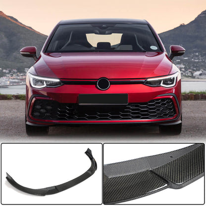 Front Bumper Lip Spoiler (for GTI HB, Carbon) for Volkswagen Golf 8 2019- - image 1