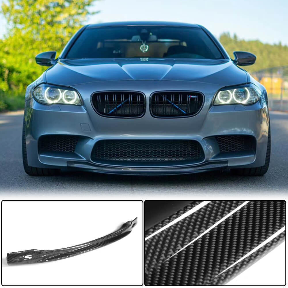 Front Bumper Lip Carbon Fiber V4 (for M5) for BMW 5 series F-10/11/07 2010-2016 - image 1