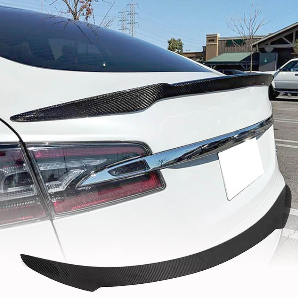 Rear Trunk Spoiler Carbon Fiber V5 (2012-2022) for Tesla Model S - image 1