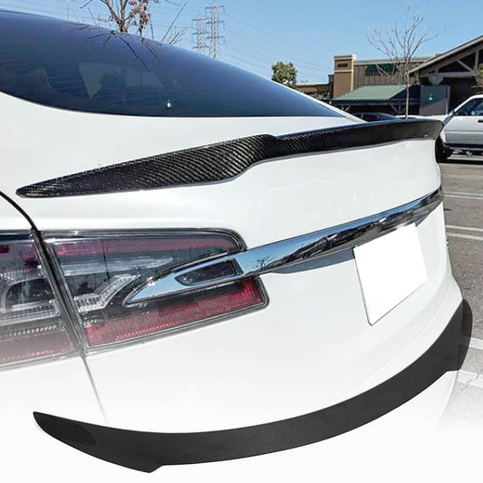 Rear Trunk Spoiler Carbon Fiber V5 (2012-2022) for Tesla Model S - image 1