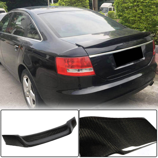 Rear Trunk Spoiler Carbon Fiber for Audi A6 C6 2004-2011 - image 1