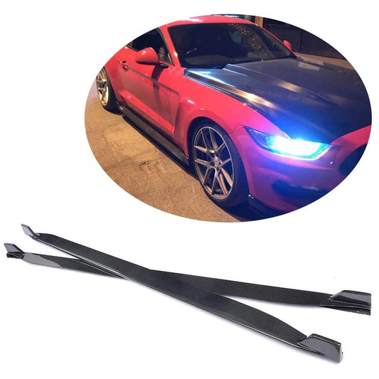 Side Skirts V2 (Carbon) for Ford Mustang 2015-2023 - image 1