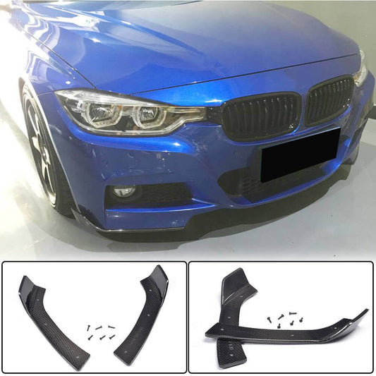 Front Bumper Splitters Carbon Fiber V1 (for M-Sport) for BMW 3 series F-30/31/34 2012-2019 - image 1