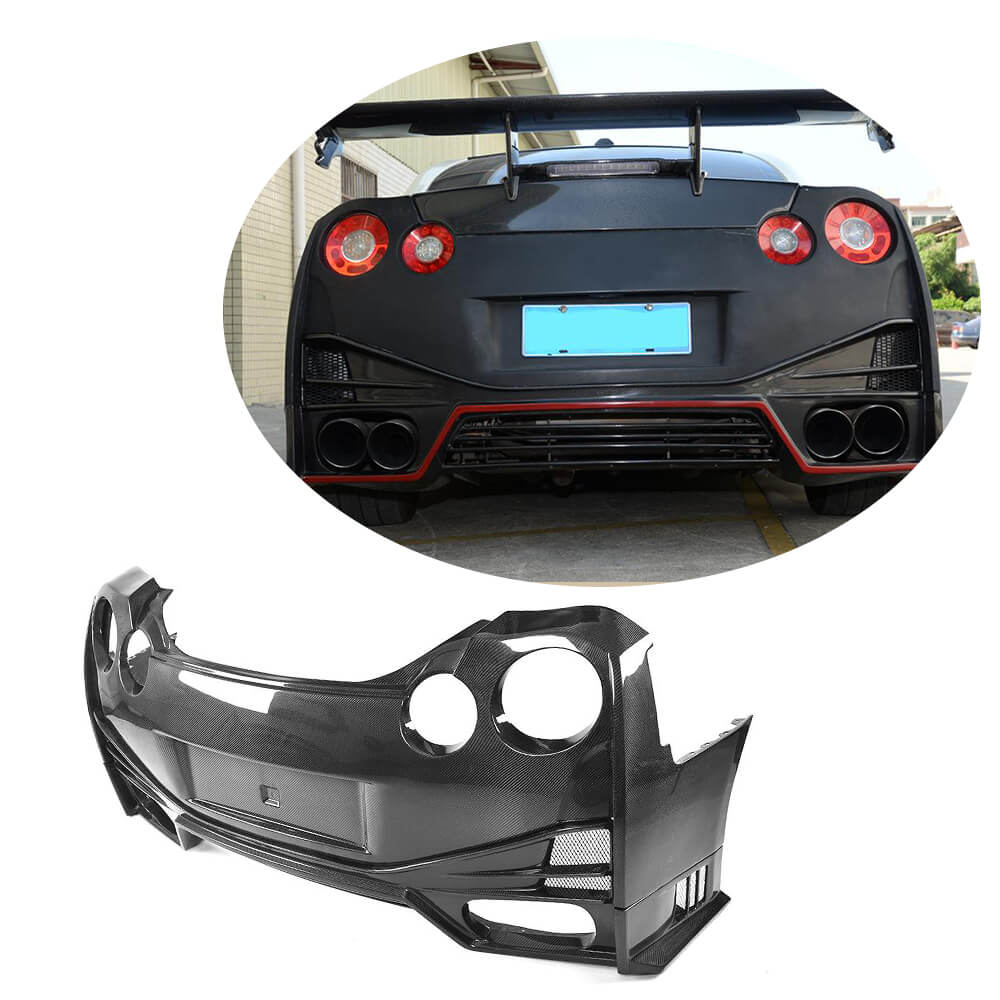 Rear Bumper (2009-2015, Carbon) for Nissan GT-R 2008-2025 - image 1