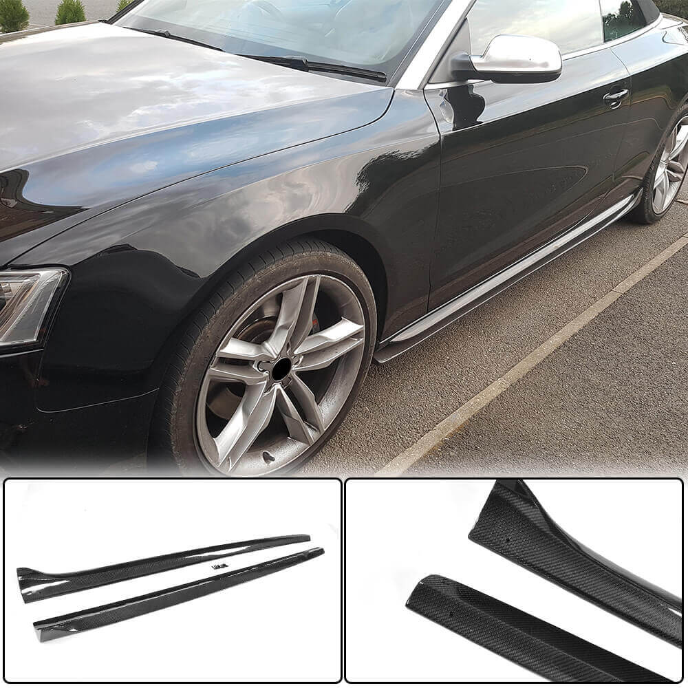 Side sills (Coupe/Convertible, Carbon) for Audi A5 2007-2015 - image 1