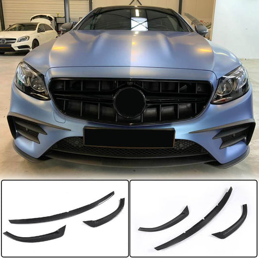 Cover on the front bumper Lip (for AMG-Line 2017-2019, Carbon) for Mercedes E-class coupe C238 - image 1
