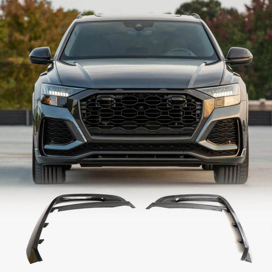 Fog Light Covers Carbon Fiber for Audi Q8 2018- - image 1