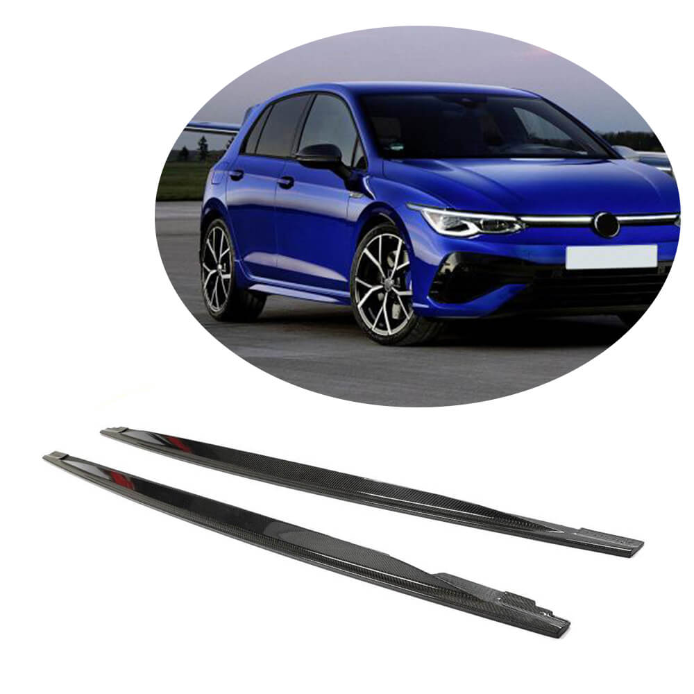Side Skirts (for R HB, Carbon) for Volkswagen Golf 8 2019- - image 1