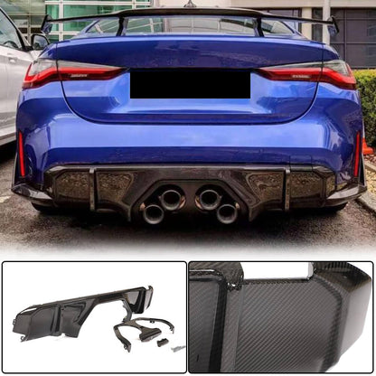 Rear Bumper Diffuser Dry Carbon Fiber V2 (for G80) for BMW 3 series G20/21 2018- - image 1