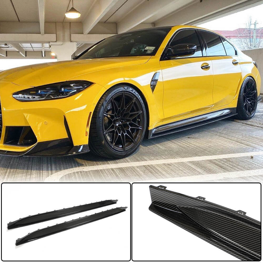 Side Skirts Carbon Fiber V5 (for G80) for BMW 3 series G20/21 2018- - image 1