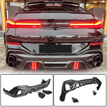 Rear Bumper Diffuser With Exhaust Pipe Tips Carbon Fiber (for M-Competition, 2020-2022) for BMW X6 G06 2019- - image 1