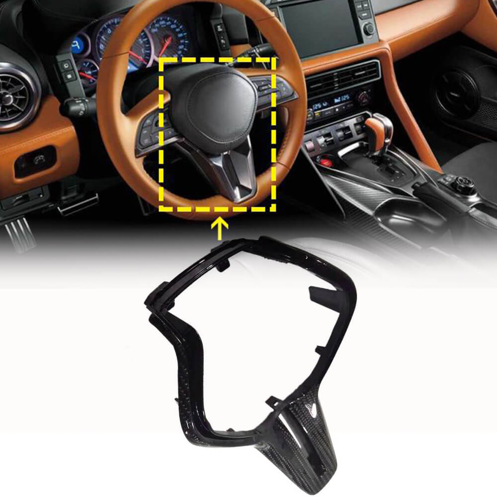 Steering wheel cover (2017-2019, Carbon) for Nissan GT-R - image 1