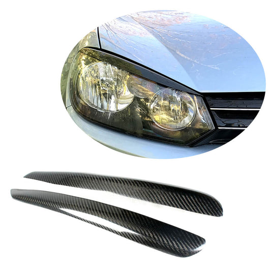 Eyelashes for headlights (for HB 2010-2013, Carbon) for Volkswagen Golf 6 - image 1