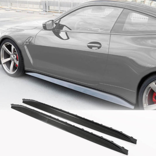 Side Skirt Extensions V4 (for G82/G83, Carbon) for BMW 4 Series G22/23/26 2020- - image 1