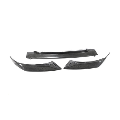 Front Bumper Lip V2 Add-on (for Base, Carbon) for BMW X6 F-16 2014-2019 - image 1