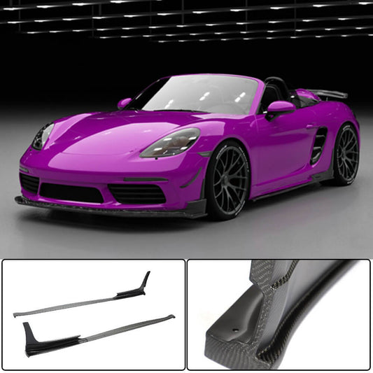 Side Skirts V2 (2016-2019, Carbon) for Porsche Boxster/Cayman 982 (718) 2016- - image 1