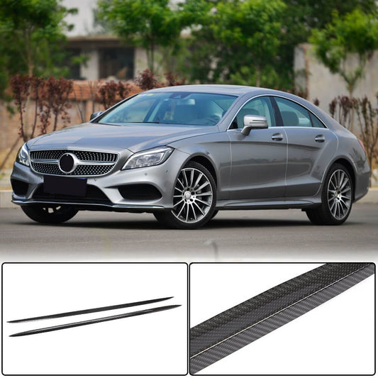 Side sills (for AMG-Line / CLS63 AMG SD 2015-2018, Carbon) for Mercedes CLS C218 2011-2018 - image 1