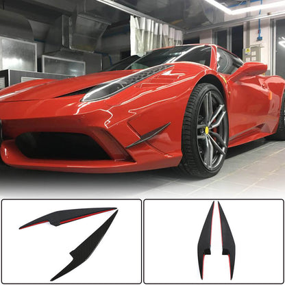 Covers on the front bumper (2014-2015, Carbon) for Ferrari 458 Italia - image 1