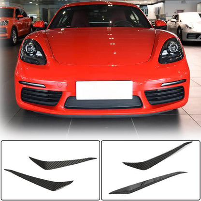 Front bumper lip (Carbon) for Porsche Boxster/Cayman 982 (718) 2016- - image 1