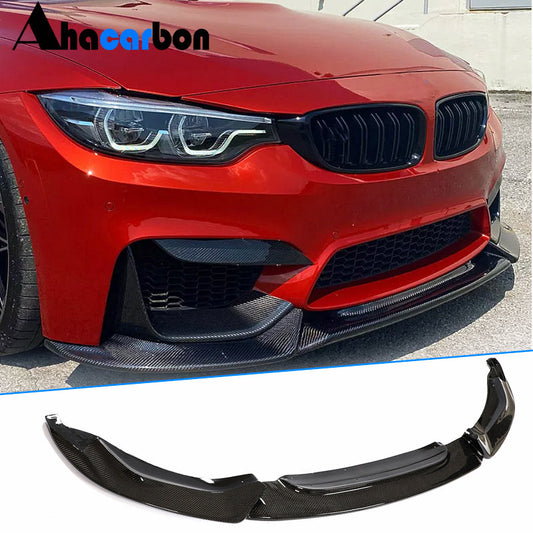 Front Bumper Lip Carbon Fiber V10 (for F82/F83) for BMW 4 series F-32 2012-2020 - image 1