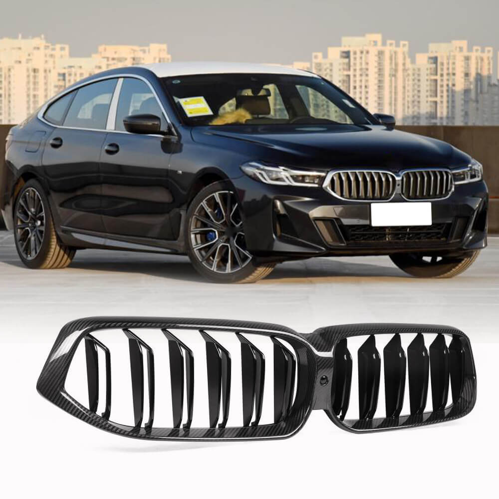 M-Look V2 Grilles (2020-2023, Carbon) for BMW 6 Series G32 2017- - image 1