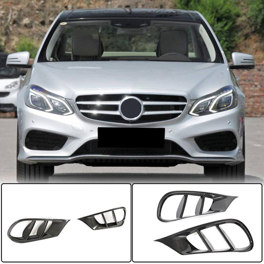 Front bumper inserts (for AMG-Line 2013-2016, Carbon) for Mercedes E-сlass W212 2009-2016 - image 1