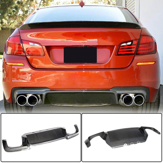 Rear Bumper Diffuser Carbon Fiber V3 (for M5) for BMW 5 series F-10/11/07 2010-2016 - image 1