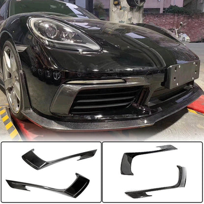 Fog Light Covers (2016-2019, Carbon) for Porsche Boxster/Cayman 982 (718) 2016- - image 1