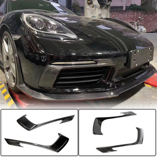 Fog Light Covers (2016-2019, Carbon) for Porsche Boxster/Cayman 982 (718) 2016- - image 1