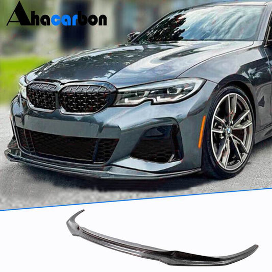 Front Bumper Lip V8 for M-Sport 2018-2022 Carbon for BMW 3 Series G20/21 2018- - image 1
