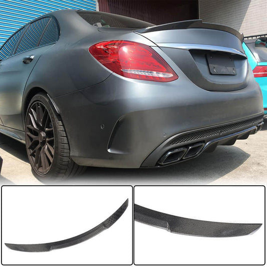 Spoiler V6 (for SD 2015-2021, Carbon) for Mercedes C-сlass W205 2014-2021 - image 1