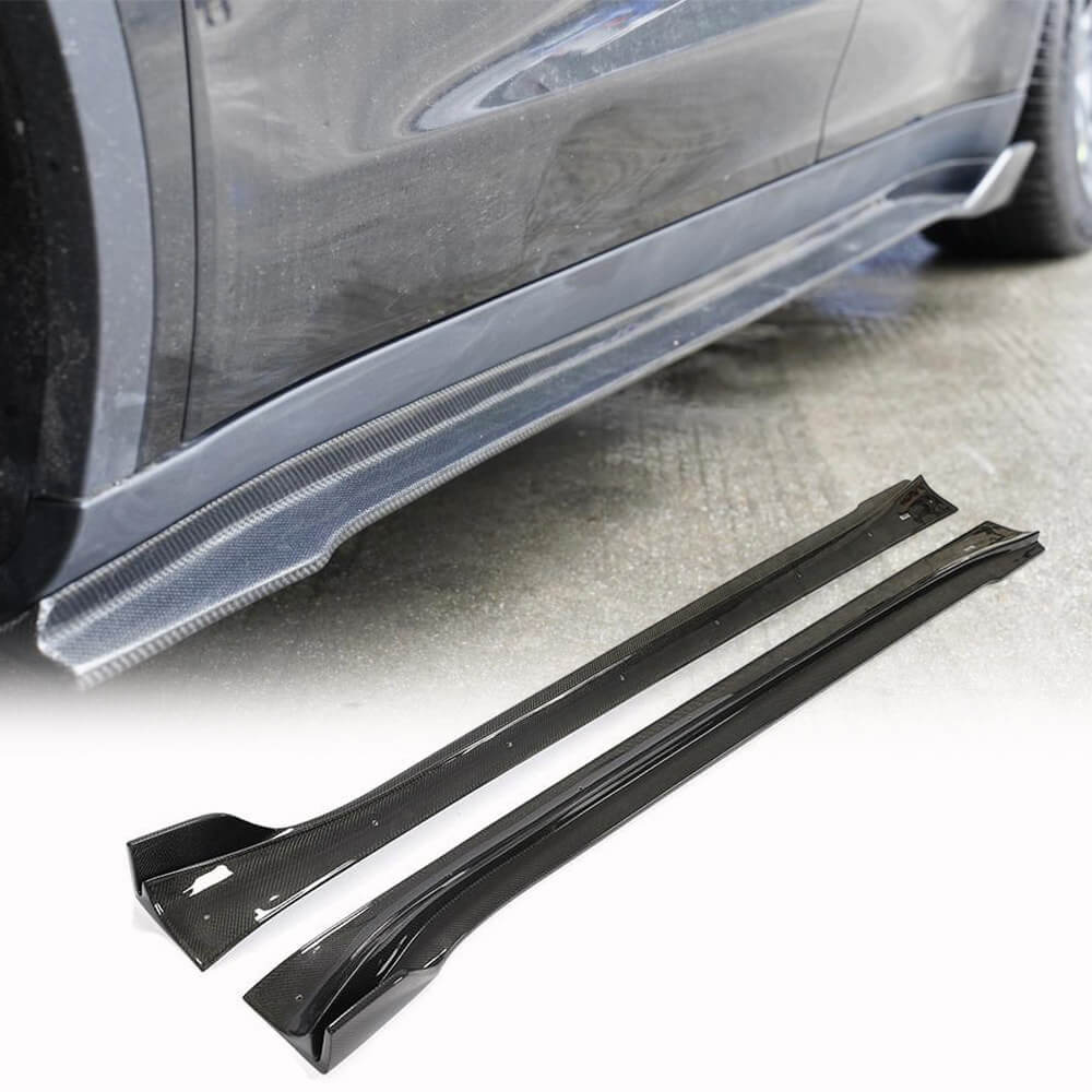 Side Skirt Covers V1 (2020-2025, Carbon) for Tesla Model Y 2020- - image 1
