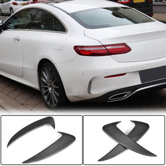 Rear bumper protectors V1 (for coupe/convertible Base/AMG-Line/C43 AMG 2015-2019, Carbon) for Mercedes C-class W205 2014-2021 - image 1