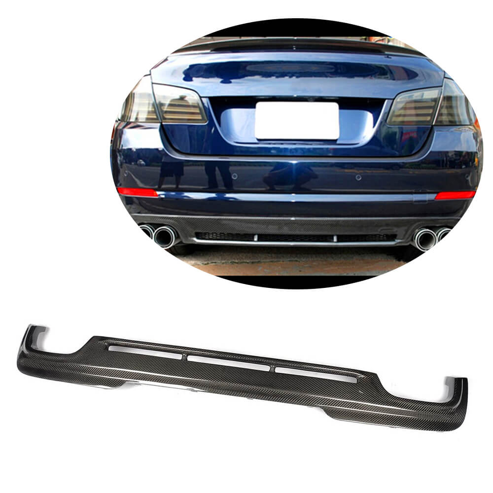 Rear Diffuser V4 for F10 M-Sport, Carbon for BMW 5 Series F-10/11/07 2010-2016 - image 1