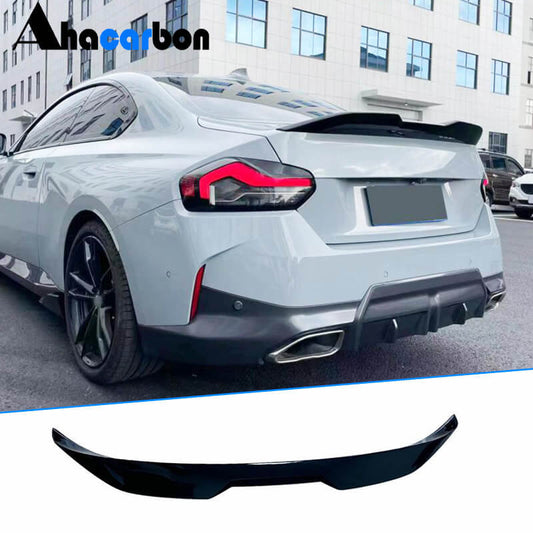 MP-Style trunk lid spoiler (Gloss black, ABS) for BMW 2 Series G42 2021- - image 1