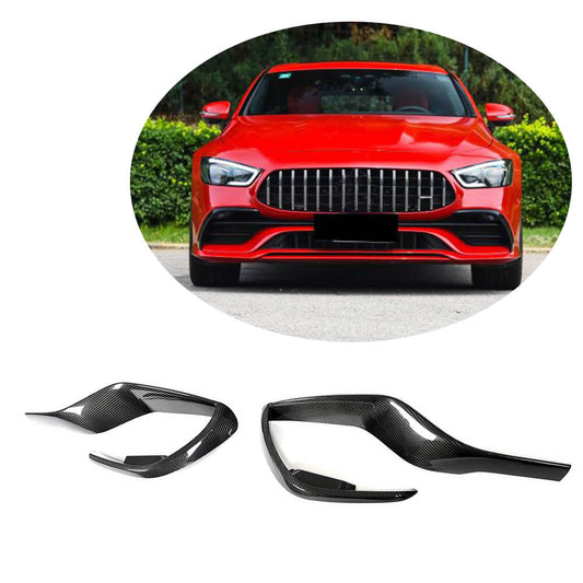Covers on the front bumper (for GT43/GT50/GT53 2018-2022, Carbon) for Mercedes AMG GT 4 X290 - image 1