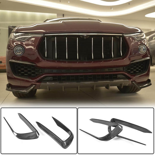 Carbon Front Bumper Covers (for Base/S) for Maserati Levante 2016- - image 1