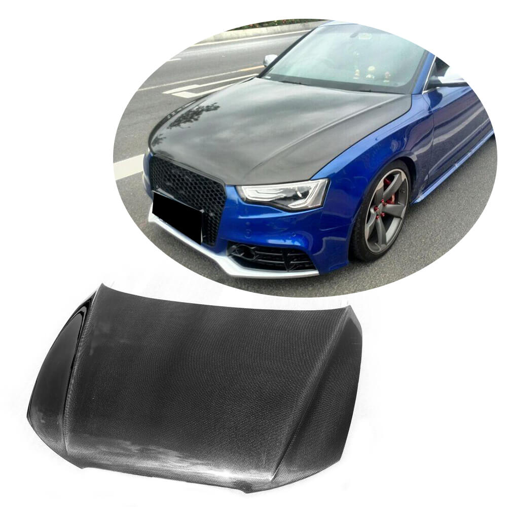 Engine Hood (2012-2015, Carbon) for Audi A5 2007-2015 - image 1
