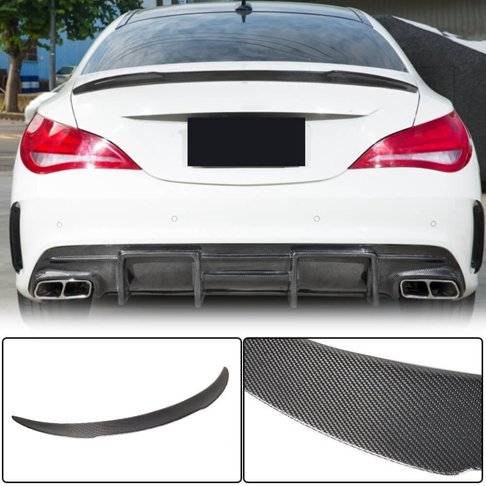 Spoiler V8 (SD, Carbon) for Mercedes CLA C117 2013-2019 - image 1