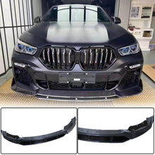 Front Bumper Lip (for M-Sport 2018-2022, Carbon) for BMW X6 G06 2019–2027 - image 1