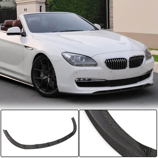 Front Bumper Lip Spoiler (for Base 2011-2014, Carbon) for BMW 6 Series F12/F13/F06 2011-2018 - image 1