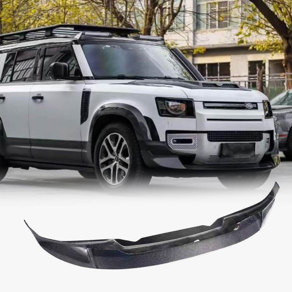 Front Bumper Lip Spoiler (Carbon) for Land Rover Defender 2019- - image 1