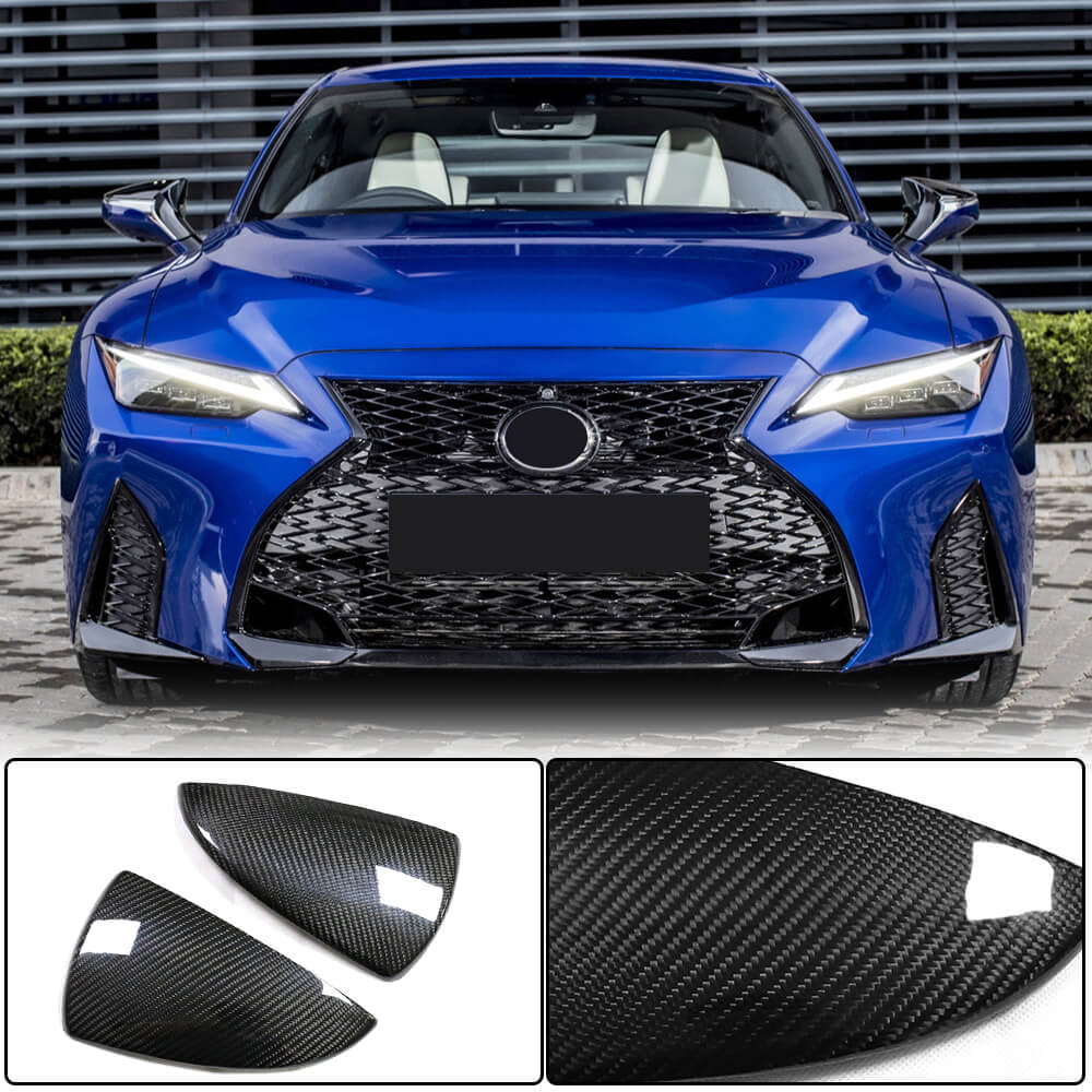 Mirror Covers (for 2020+, Dry Carbon) for Lexus IS 2013- - image 1