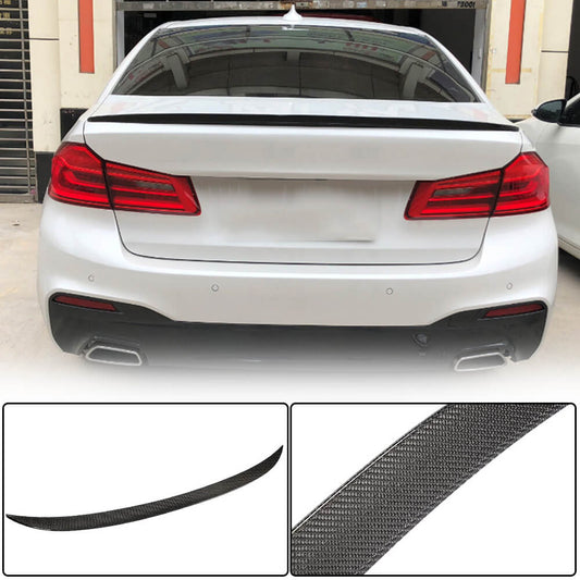 Rear Trunk Spoiler Carbon Fiber V8 (SD) for BMW 5 Series G30/31 2017-2023 - image 1