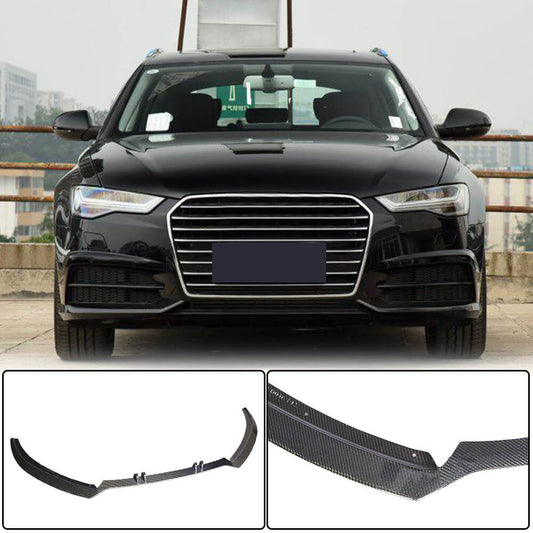 Front bumper lip Carbon V2 (for S-Line 2014-2018) for Audi A6 C7 2011-2017 - image 1