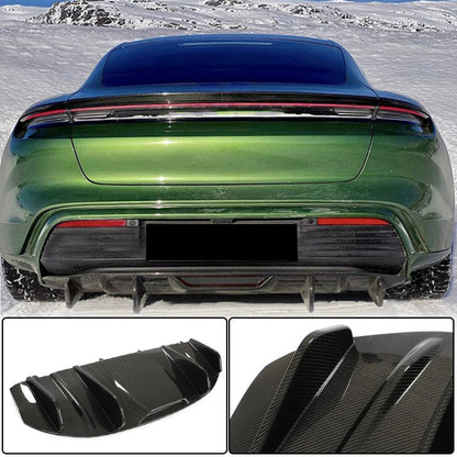 Rear Bumper Diffuser (2019-2024 Base SD, Carbon) for Porsche Taycan 2019- - image 1