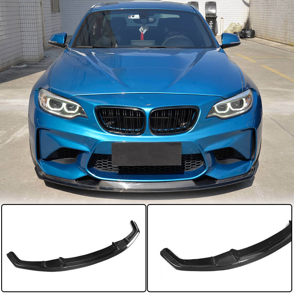 Front Bumper Lip V1 for F87 M2, Carbon for BMW 2 Series F22/23 2014-2021 - image 1